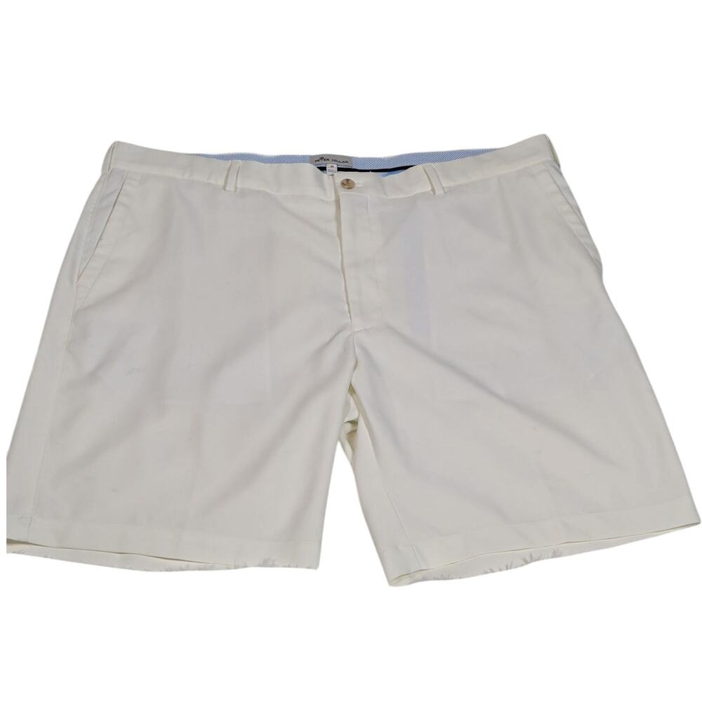 Peter Millar Mens Salem Performance Golf Shorts White Size 40